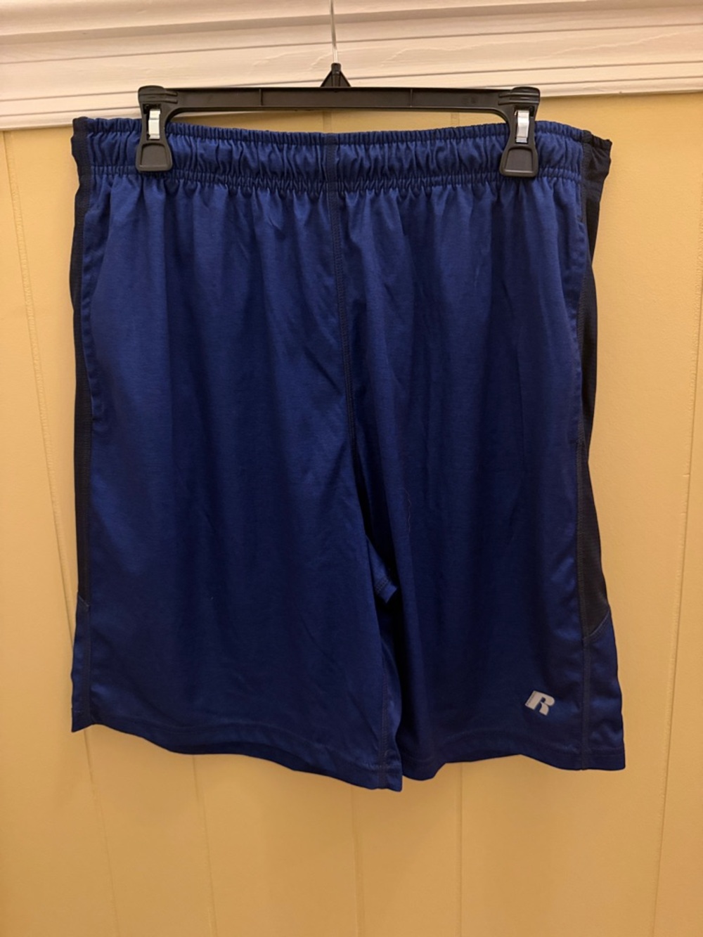 Russell Athletic Royal Blue Men's Performance Shorts with Black Panels